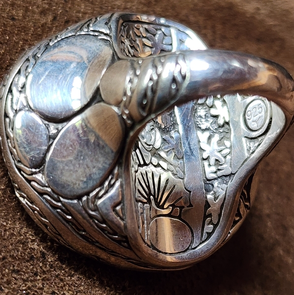John Hardy Sterling Silver Kali Tamen Zen Cushion Ring - Picture 2 of 10